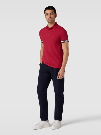 Tommy Hilfiger Poloshirt met labelopschrift Kersenrood - 1