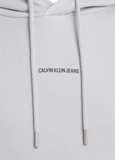 Calvin Klein Jeans Hoodie aus Bio-Baumwolle Mittelgrau 2