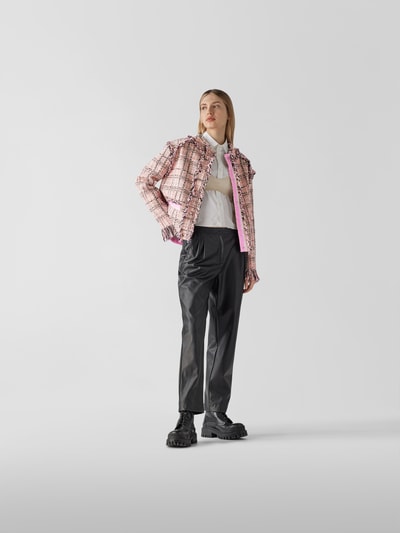 MSGM Blazer in Bouclé-Optik Rosa Melange 1