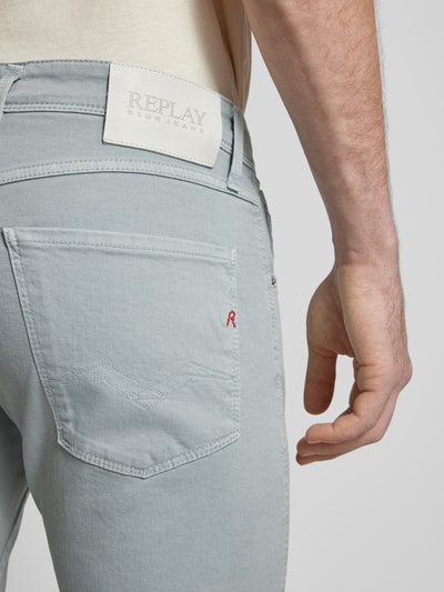 Replay Slim fit jeans in 5-pocketmodel, model 'ANBASS' Zilver - 3