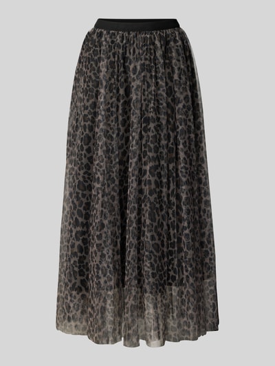 Apricot Regular Fit Maxirock mit Allover-Animal-Print Black 2