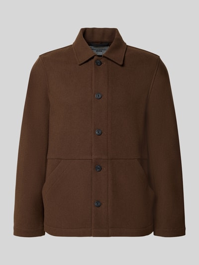 Marc O'Polo DENIM Regular Fit Blouson aus Woll-Mix Schoko 2