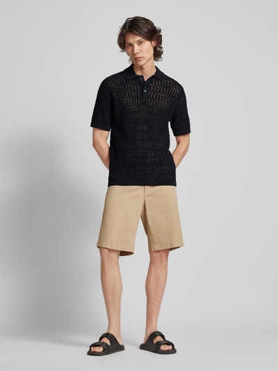 Only & Sons Poloshirt mit Lochstickerei Modell 'CHARLES' Black 1