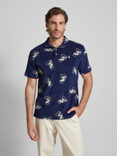 Polo Ralph Lauren Regular Fit Poloshirt mit Motiv-Print Modell 'TERRY' Marine 4