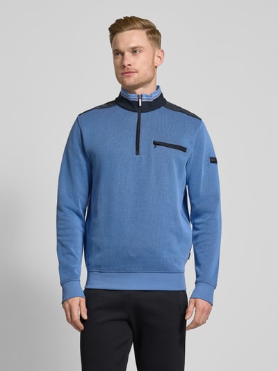 bugatti Sweatshirt mit Label-Detail Hellblau 4