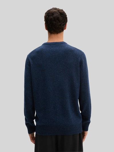 Marc O'Polo Pullover mit Tweedstruktur Dunkelblau 5