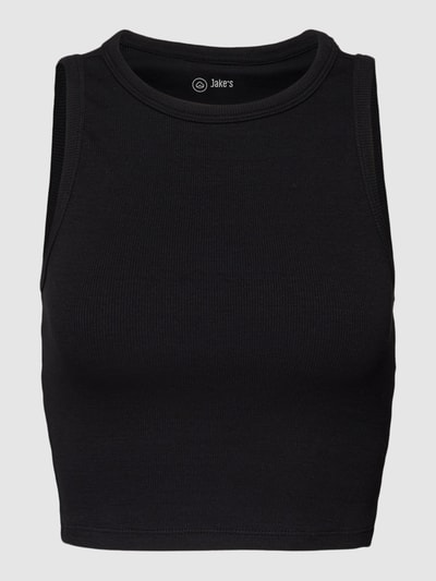 Jake*s Casual Tank Top in Ripp-Optik Black 2