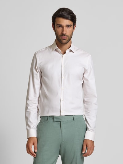 Jake*s Super Slim Fit Business-Hemd mit Kentkragen Taupe 4