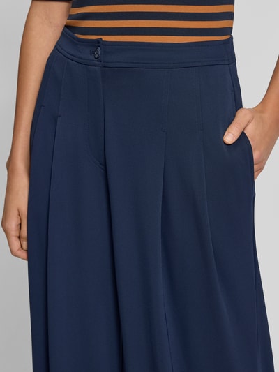 Lauren Ralph Lauren Wide Leg Stoffhose mit hohem Bund Modell 'CHABRELL' Marine 3