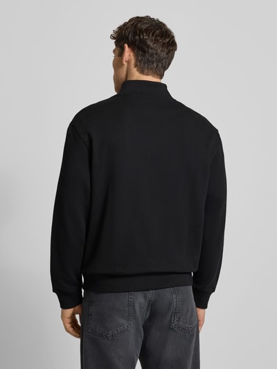 Calvin Klein Jeans Regular fit sweatshirt met logostitching, model 'Terry' Zwart - 5