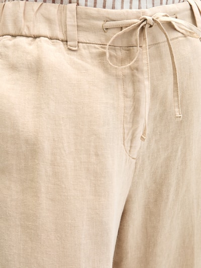 Marc O'Polo Wide Leg Hose aus reinem Leinen Sand 3