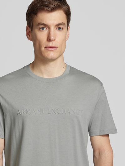 ARMANI EXCHANGE T-Shirt mit Label-Print Stein 3