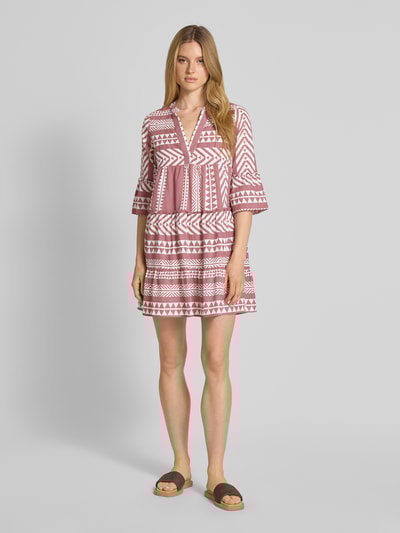 Vero Moda Figurumspielendes Tunikakleid aus reiner Baumwolle Modell 'DICTHE' Rosa 1