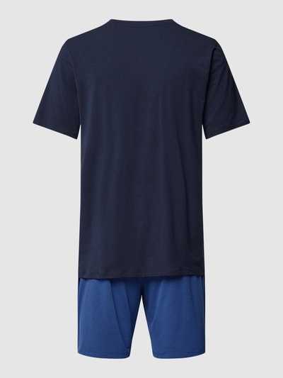 Schiesser Pyjama in two-tone-stijl Marineblauw - 3