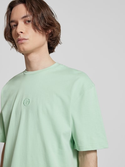 SERGIO TACCHINI T-shirt met labelstitching, model 'SIMBA' Mintgroen - 3