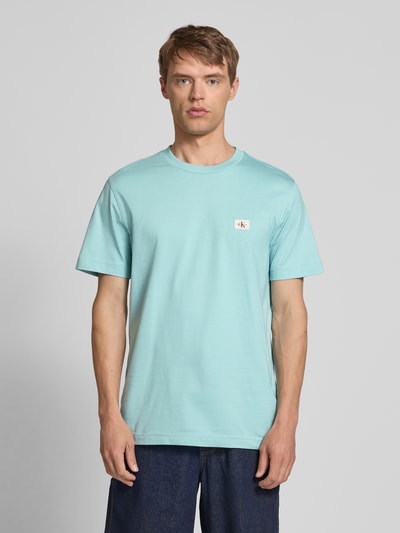 Calvin Klein Jeans T-Shirt mit Label-Stitching und Rundhalsausschnitt Mint 4
