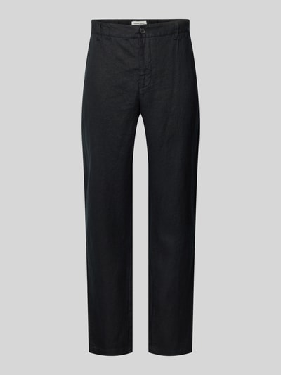 Produktfoto, Leinenhose mit Eingrifftaschen Modell 'Pandrup' von Casual Friday in Schwarz aus Reine Leinen, Regular-Fit, für Herren