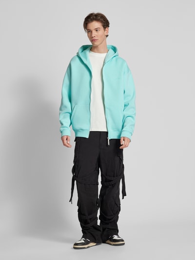 REVIEW Basic sweatjack Turquoise - 1