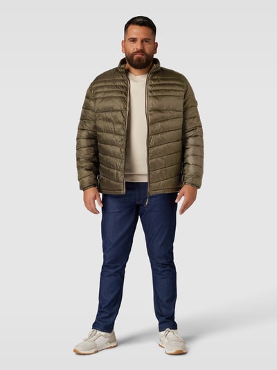 Jack & Jones Plus Kurtka pikowana PLUS SIZE z wpuszczanymi kieszeniami model ‘HERO’ Khaki 1