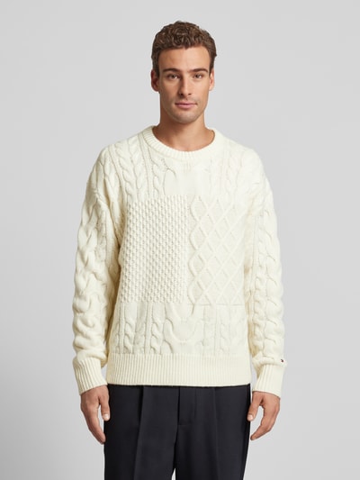 Tommy Hilfiger Strickpullover mit Strukturmuster Offwhite 4