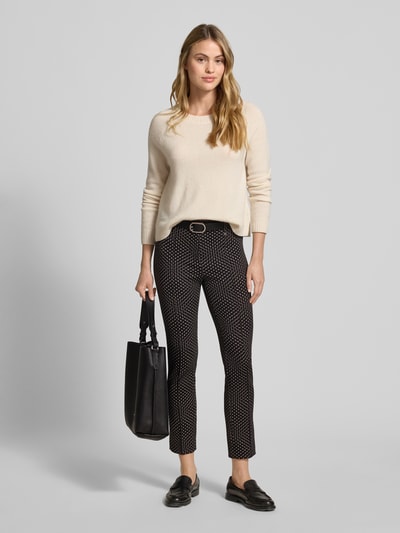 Marc Cain Spodnie o kroju skinny fit z elastycznym pasem Czarny 1