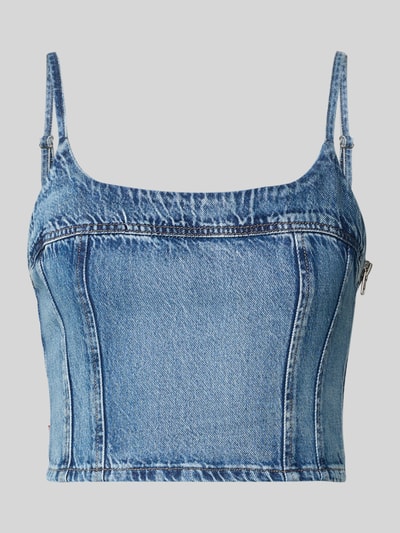 Levi's® Top crop o kroju slim fit z czystej bawełny model 'JADINE' Jeansowy niebieski 2