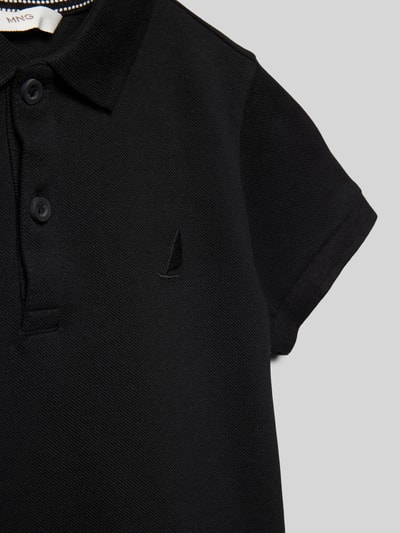 Mango Regular Fit Poloshirt mit Label-Stitching Modell 'javier' Black 2