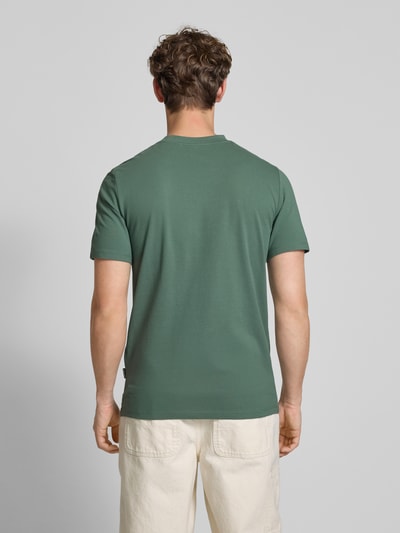 Blend T-Shirt mit Motiv- und Statement-Stitching Modell 'JOBBE' Oliv 5