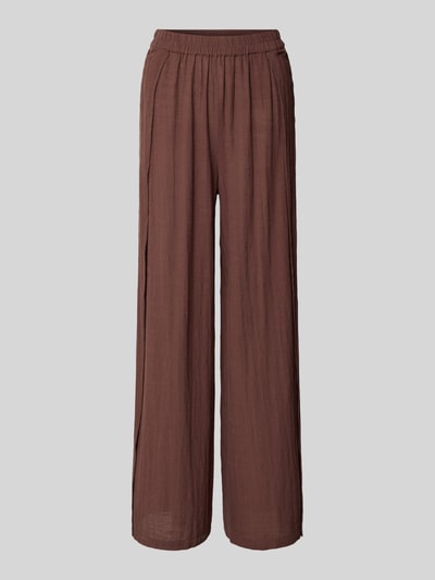 Produktfoto, Loose Fit Hose aus reiner Baumwolle Modell 'AGNES' von Pieces, Optik: Unifarben, Schlitze ab Bund, elastischer Bundabschluss, Materialverarbeitung: Flammgarn.