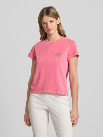 OH APRIL Regular Fit T-Shirt mit Rundhalsausschnitt Modell 'Bloom' Pink 4