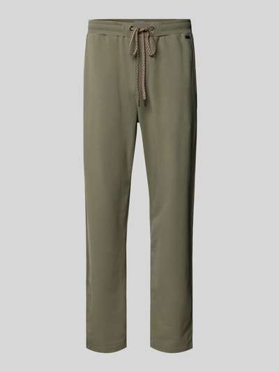 Hanro Sweatpants mit Label-Applikation Khaki 2