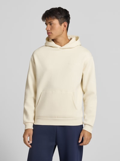 REVIEW Regular Fit Hoodie aus Baumwoll-Mix mit Label-Detail Ecru 4