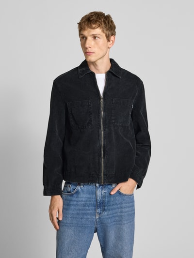 REVIEW Regular fit jack met structuurmotief Antraciet - 4