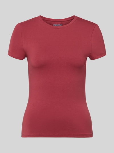 REVIEW Slim Fit T-Shirt aus Baumwoll-Mix Kirsche 2