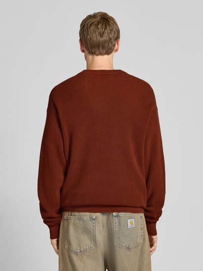 Calvin Klein Jeans Strickpullover mit Label-Patch Rostrot 5