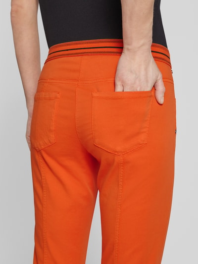 Luisa Cerano Slim Fit Hose in unifarbenem Design Orange 3