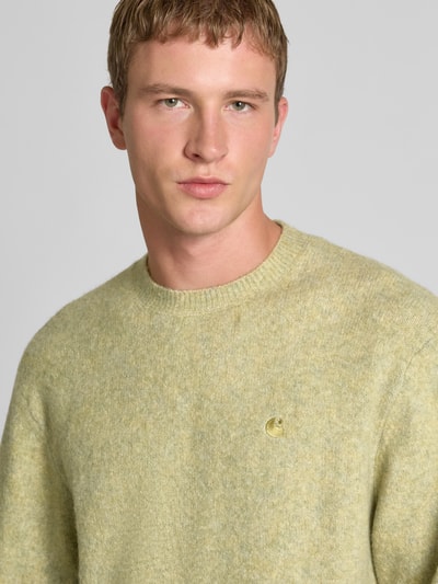 Carhartt Work In Progress Gebreide pullover met ribboorden Lindegroen - 3