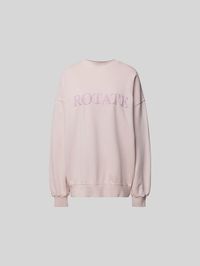 ROTATE Oversized Sweatshirt mit Label-Stitching Rosa 2