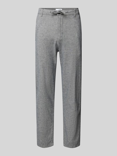 SELECTED HOMME Slim Tapered Fit Hose mit Leinen-Anteil Modell 'BRODY' Blau 2