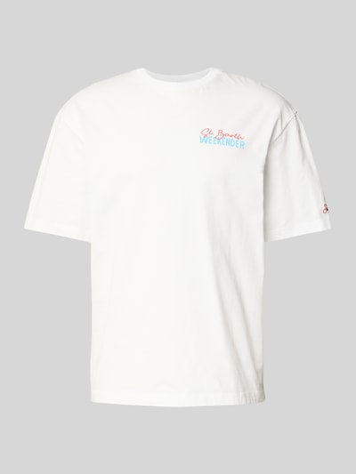 MC2 Saint Barth T-Shirt mit Statement-Print und Rundhalsausschnitt Weiss 2