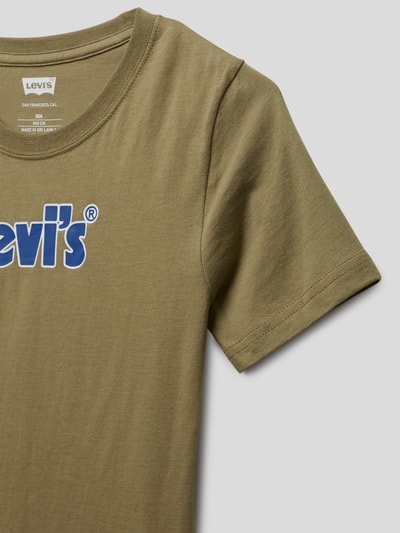 Levi’s® Kids T-shirt met labelprint Lindegroen - 2