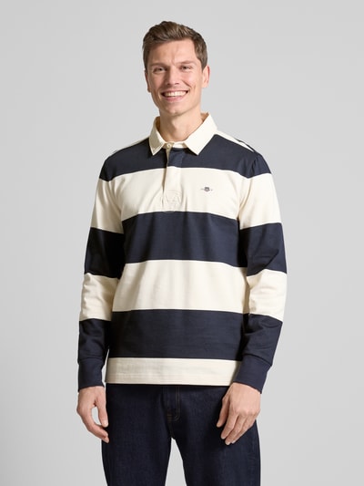 Gant Sweatshirt mit Polokragen Modell 'RUGGER' Marine 4