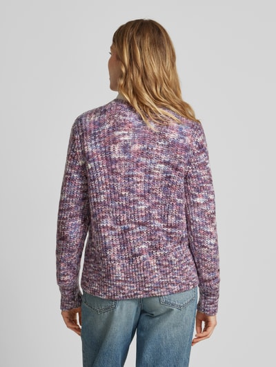 Vila Gebreide pullover met V-hals, model 'DIRMA' Paars - 5