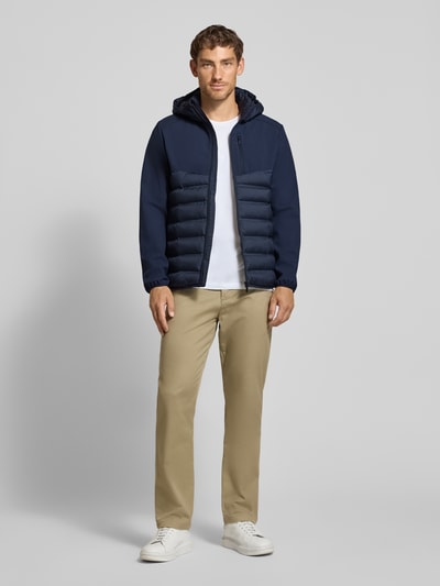 Tom Tailor Denim Regular Fit Steppjacke mit abnehmbarer Kapuze Dunkelblau 1
