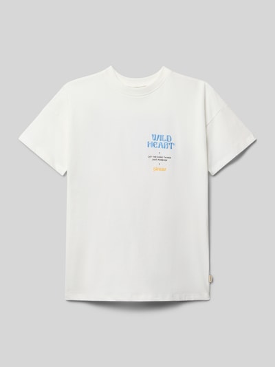 Garcia T-shirt met labeldetails Offwhite - 1