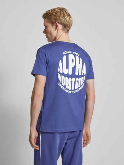 Alpha Industries T-Shirt mit Label-Print Lila 5