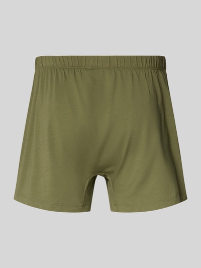 BOSS Regular Fit Boxershorts aus Baumwoll-Mix im 2er-Pack Modell '2P JERSEY BOXER ' Oliv 3