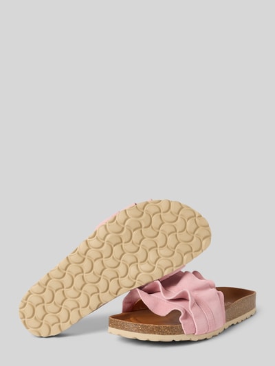 Verbenas Sandalette aus Leder Modell 'ROCIO SERRAJE VOLANTE' Pink 4