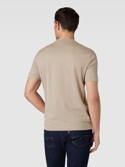 Emporio Armani T-Shirt mit Allover-Label-Motiv Beige 5