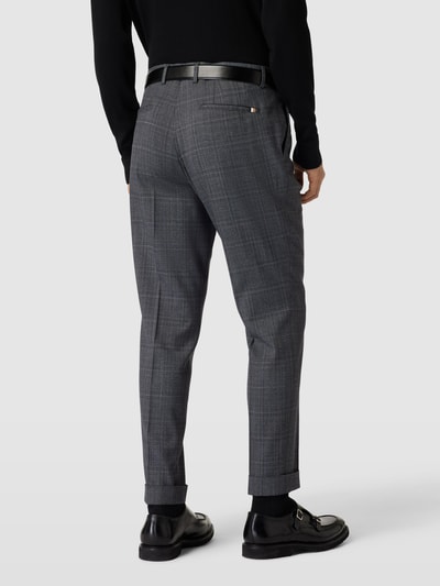 BOSS Pantalon met persplooien en achterzakken, model 'Louis' Antraciet gemêleerd - 5